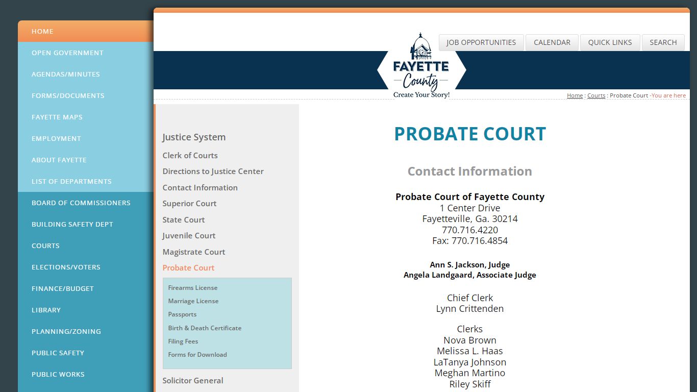 Probate Court: Official Website of Fayette County, Georgia